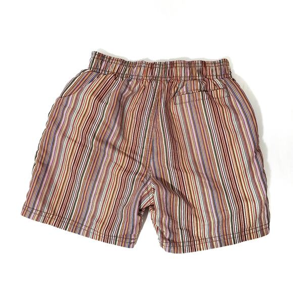 Paul Smith Junior | Striped Mesh Lined Swim Trunks with Pockets and Drawstring - Picture 2 of 7
